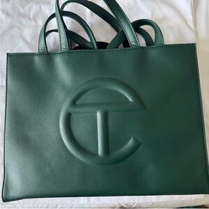 Telfar Green Large Shopping Tote